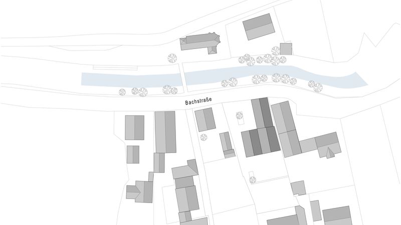 Lageplan M 1:1000 (Ausschnitt /gezeichnet im Maßstab 1:500). Foto: Schlicht Lamprecht Architekten