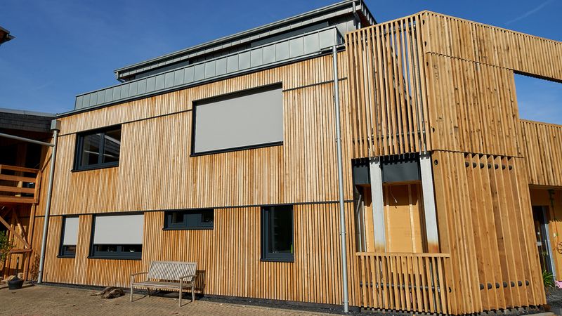 Freistehendes Fassadensystem 2019. Foto: Andreas Scholer / baustellenfotograf.de