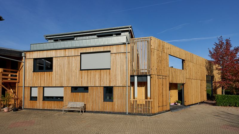 Freistehendes Fassadensystem 2019. Foto: Andreas Scholer / baustellenfotograf.de