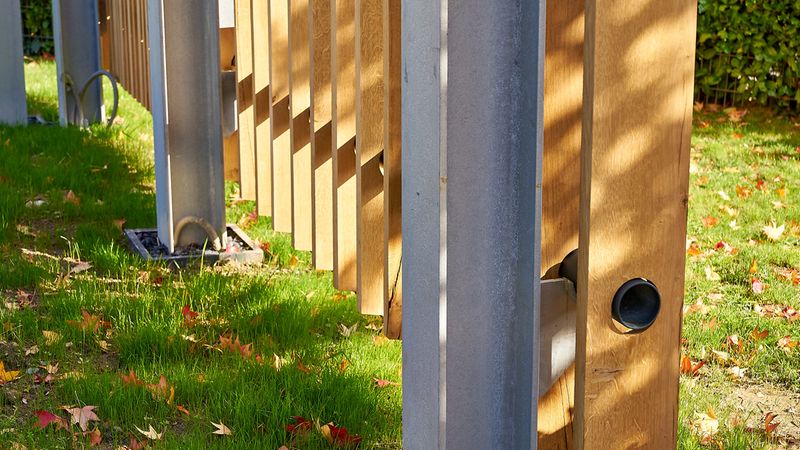 Freistehendes Fassadensystem 2019. Foto: Andreas Scholer / baustellenfotograf.de