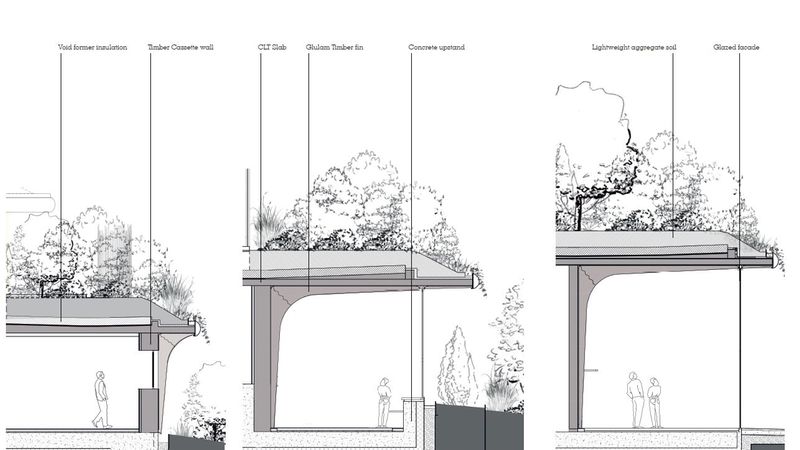 Konstruktionsschema 2 Holzfinnen. Foto: Heatherwick Studio