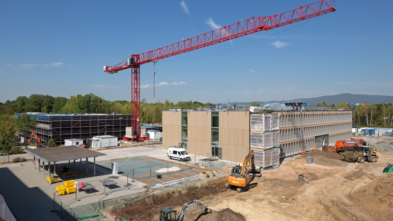 Das Schulgebäude des Campus entsteht. Foto: Erne AG Holzbau | Raumwerk & Spreen Architekten Arbeitsgemeinschaft | Thomas Koculak