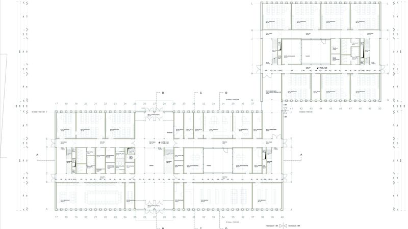 Planungsskizzen des Schulgebäudes. Foto: Erne AG Holzbau | Raumwerk & Spreen Architekten Arbeitsgemeinschaft