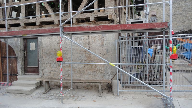 Sanierung Winzerhaus Neckartal Bauphase. Foto: Jens Scheyhing