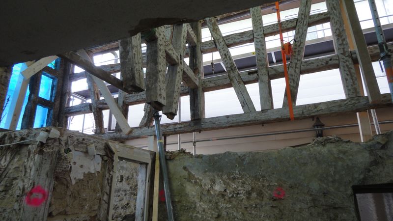 Sanierung Winzerhaus Neckartal Bauphase. Foto: Jens Scheyhing