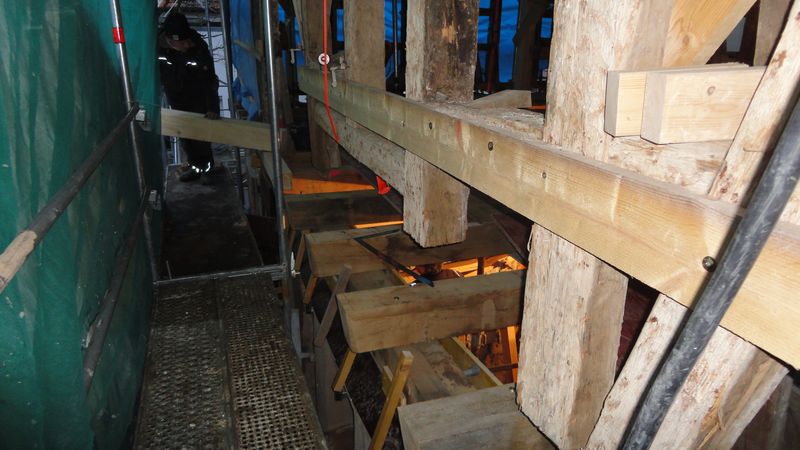 Sanierung Winzerhaus Neckartal Bauphase. Foto: Jens Scheyhing