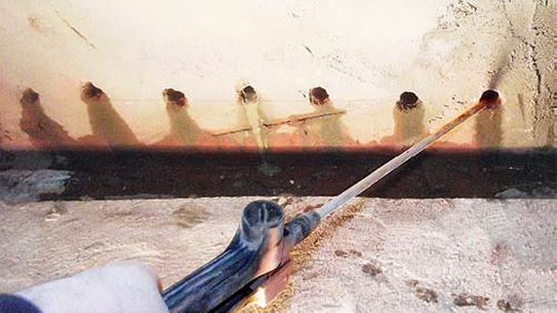 Das Bild zeigt eine horizontale Abdichtung mittels Injektion mit einer Neiderdruckspritze. (Bild: PCI Augsburg)