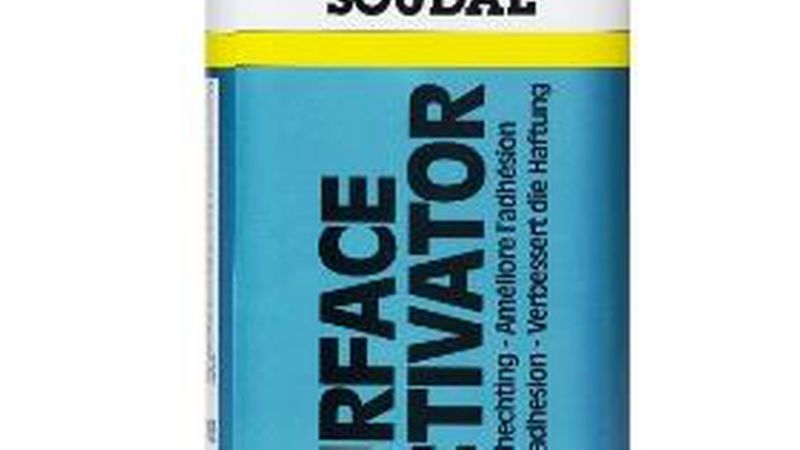 Primer für glatte Oberflächen von Kunststoffen, Metallen und Beschichtungen. Geeignet für Silikon, Polyurethan, MS Polymer und SMX Technologie.(Foto: Soudal)