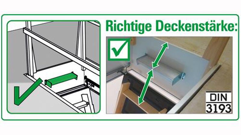 Besonders bei großen Deckenstärken durch eine Dämmung ist der Einsatz einer Zwischenstufe zwingend. Sie wird nach der Bestellung werkseitig montiert. (Bild: Wellhöfer)