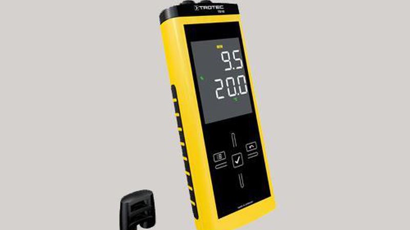 Die Schutzkappen sollten grundsätzlich nur für die Zeit der Feuchtigkeitsmessung abgezogen werden. (Bild: Trotec)