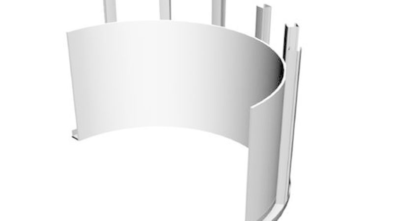 Konkave (innere) Krümmung der Platte.