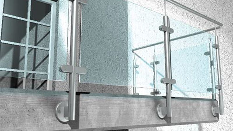 Bei Unterschreitung der Mindestrandabstände etwa bei Treppengeländern kann es schon beim Befestigen der Dübel zum sogenannten Kantenbruch kommen. (Bild: fischerwerke)