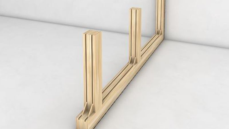 Mit den genuteten Schichtholzprofilen ... 