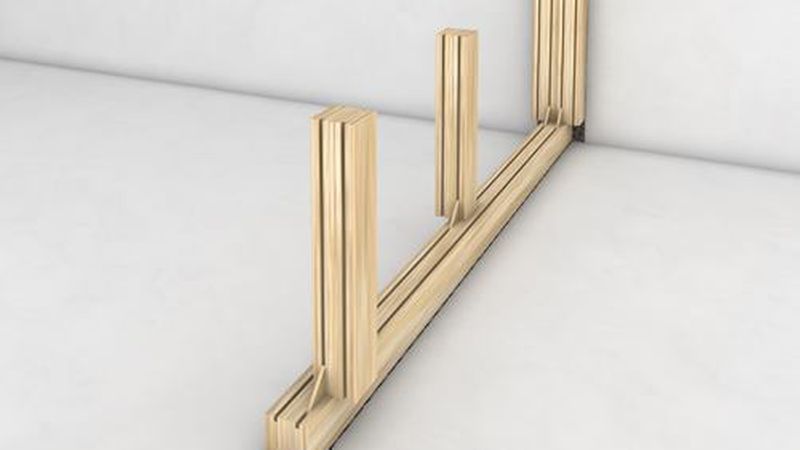 ... drei verschiedene Wanddicken möglich – 50 mm, 75 mm, 100 mm.