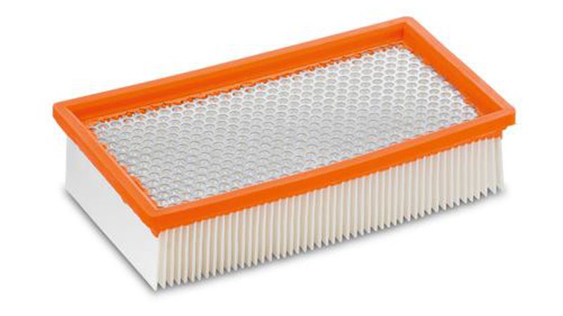 Flachfaltenfilter bieten einen halben Quadratmeter Filterfläche in einer einzigen Kassette. (Bild: Kärcher)