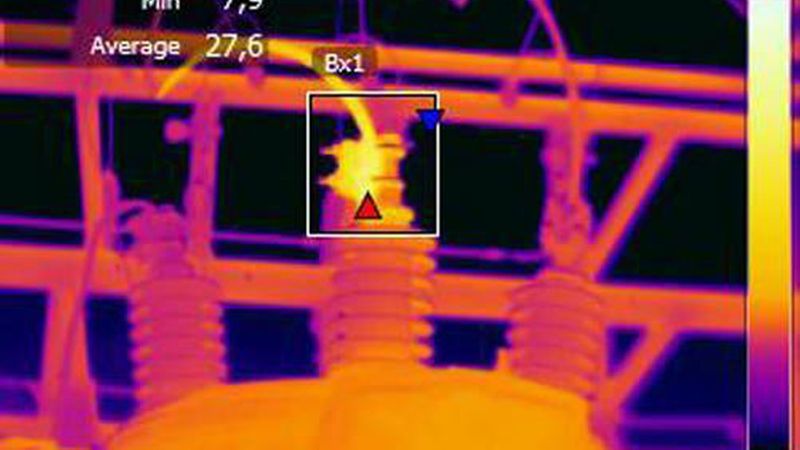 Ändern des Emissionsgrads am gespeicherten Bild. Die Maximaltemperatur beträgt im Bild 65,0 °C bei Epsilon = 0,95, während … (Bild: Flir Systems)