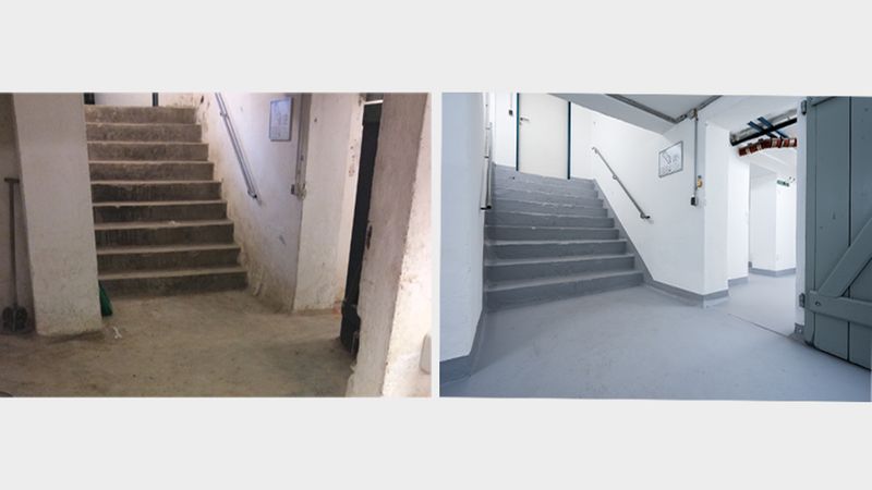 Vor und nach der Sanierung (Quelle: Saint-Gobain Weber)