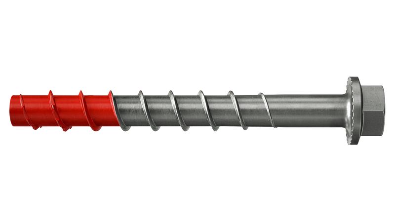 Einige Hersteller bieten Betonschrauben aus nicht rostendem Stahl (hier die fischer UltraCut FBS II A4), die speziell zur Nutzung in Feuchträumen und im Außenbereich wie beispielsweise für Außenbauteile oder Überdachungen aus Holz geeignet sind. (Bild: Fischer)