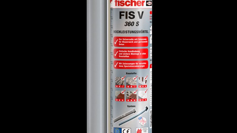 Chemische Befestigungssysteme werden zum Einleiten hoher Lasten in Beton, Voll- und Lochsteinmauerwerk sowie in Porenbeton – jeweils gemäß ETA – verwendet wie auch für Spezialanwendungen mitsamt optimal auf die jeweiligen Befestigungsaufgaben abgestimmtem Zubehör. (Quelle: Fischer)