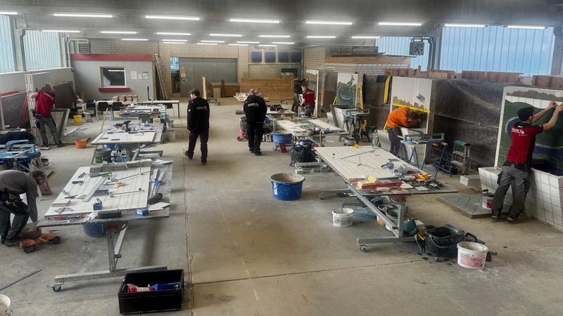 Erstmals im Saarland: Das Team zu Gast beim AGV Bau Saar