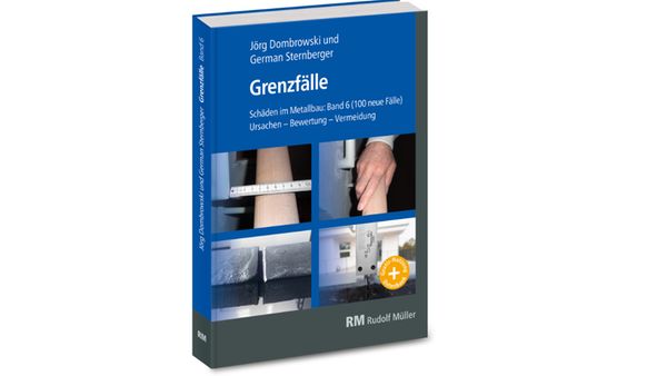 Buchcover des Titels "Grenzfälle" von Jörg Dombrowski und German Sternberger, das sich mit Schäden im Metallbau befasst.